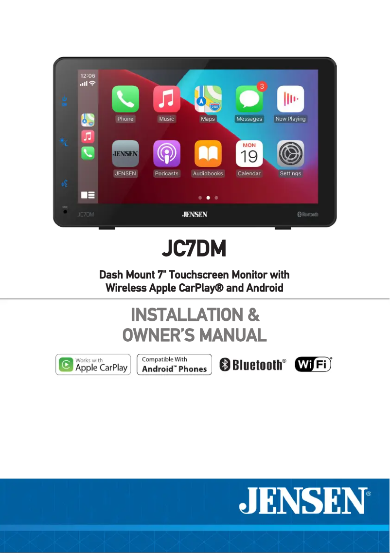 Page n°1 - Manuel utilisateur Jensen JC7DM