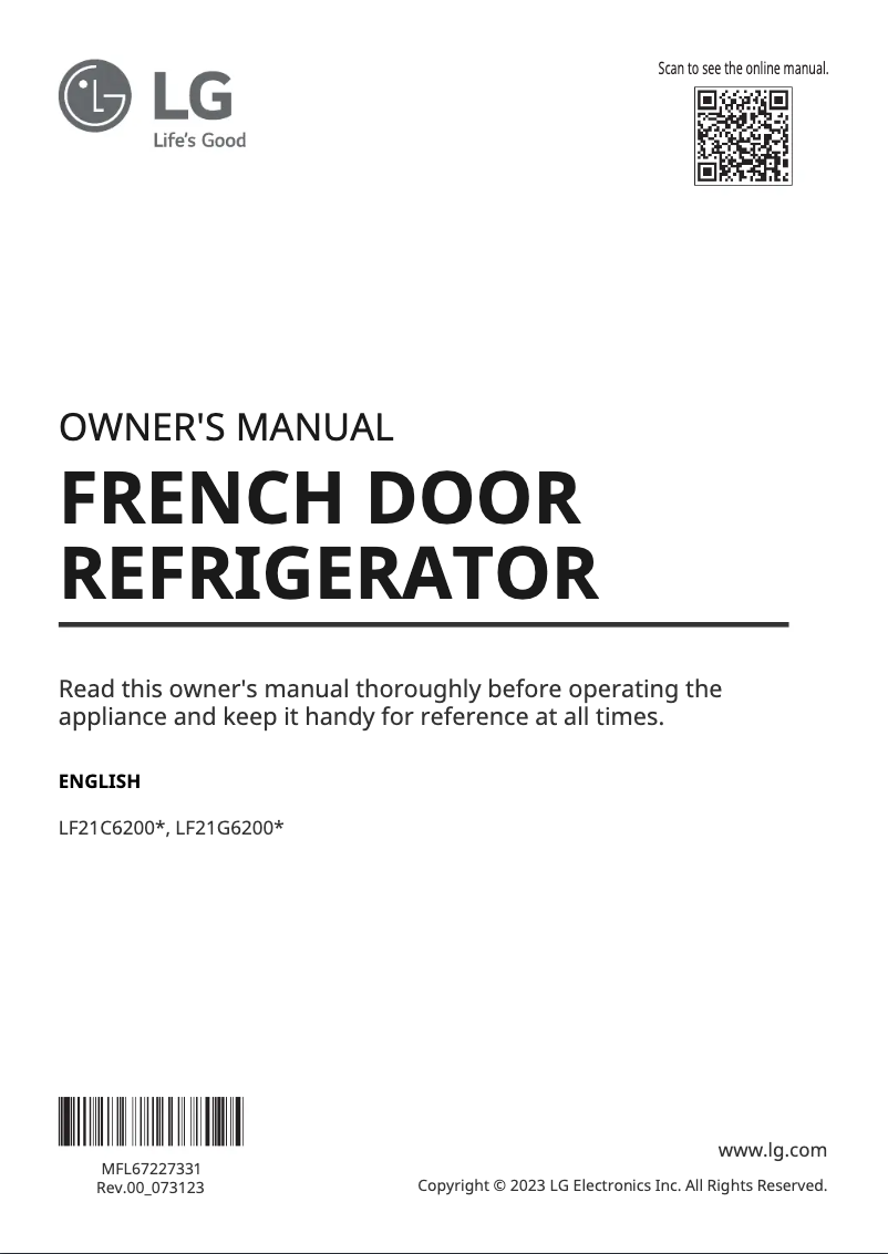 Page n°1 - Manuel utilisateur LG LF20C6330S