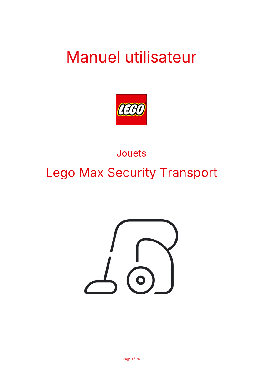 Image de la première page du manuel de l'appareil Max Security Transport
