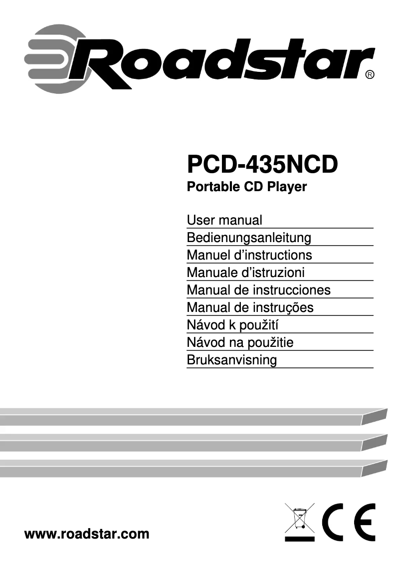 Image de la première page du manuel de l'appareil PCD-435NCD