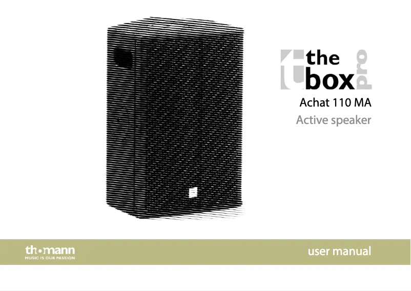 Image de la première page du manuel de l'appareil Achat 110 MA
