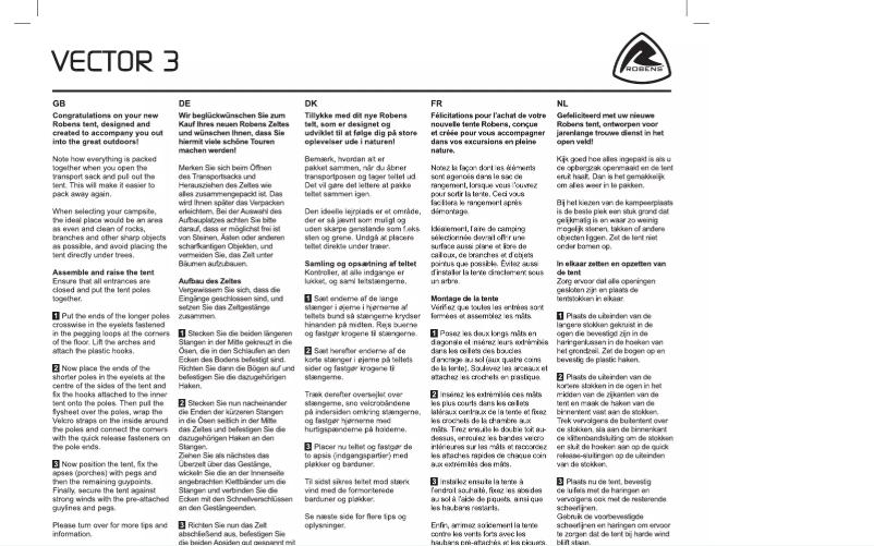 Page n°1 - Manuel utilisateur Robens Vector 3