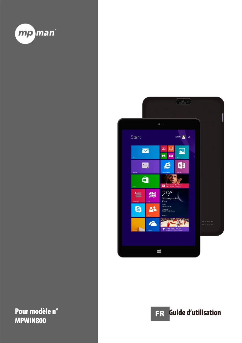 Página 1 del manual Manual de usuario Mpman MPWIN800