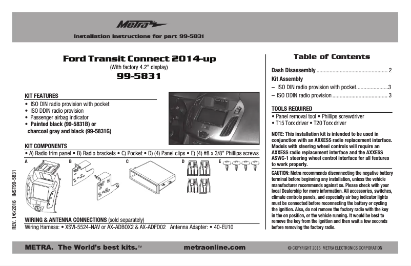 Image de la première page du manuel de l'appareil 99-5831G