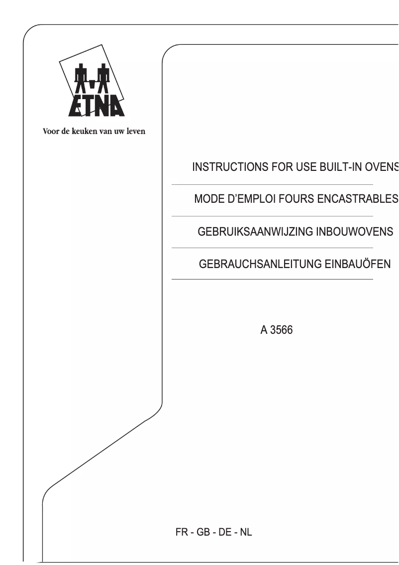 Page n°1 - Manuel utilisateur Etna A3566FRC