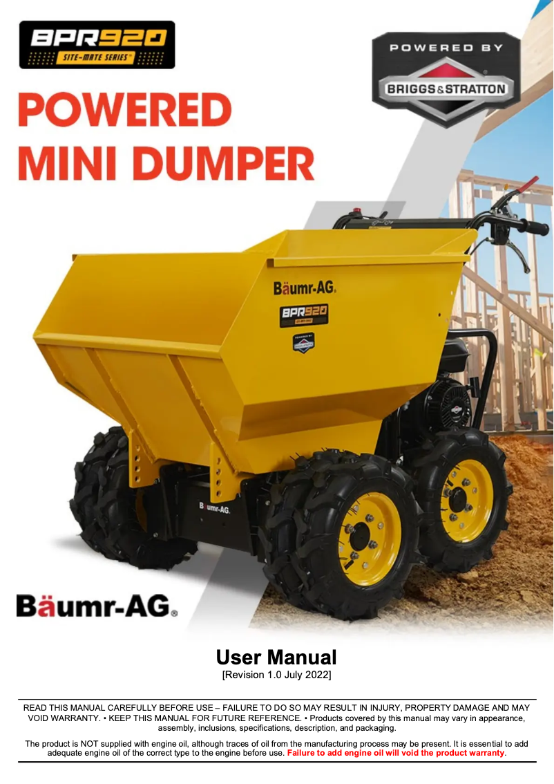 Página 1 del manual Manual de usuario Baumr-AG BPR920