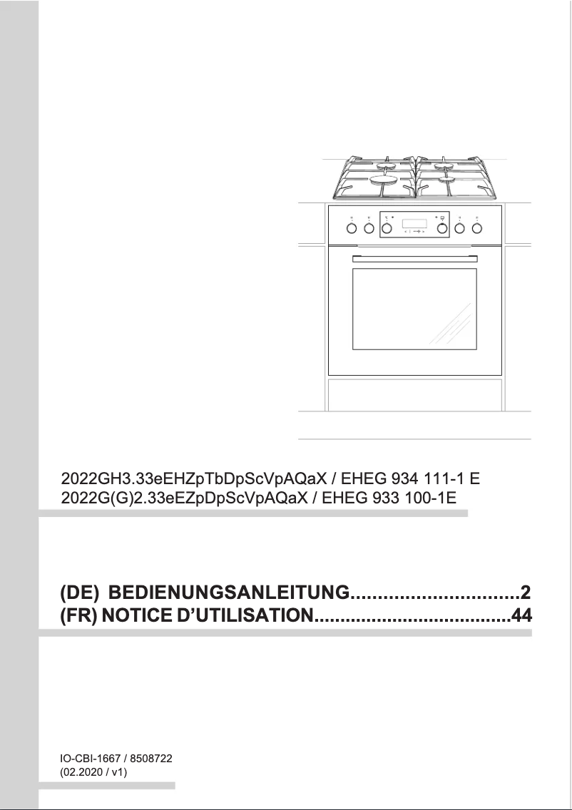 Image de la première page du manuel de l'appareil EHEG 933 100-1 E