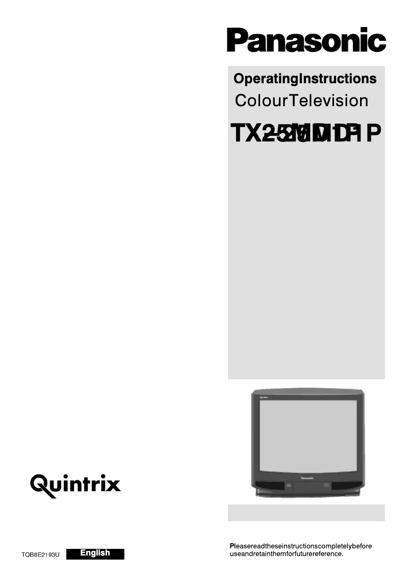 Page 1 de la notice Manuel utilisateur Panasonic TX-25MD1