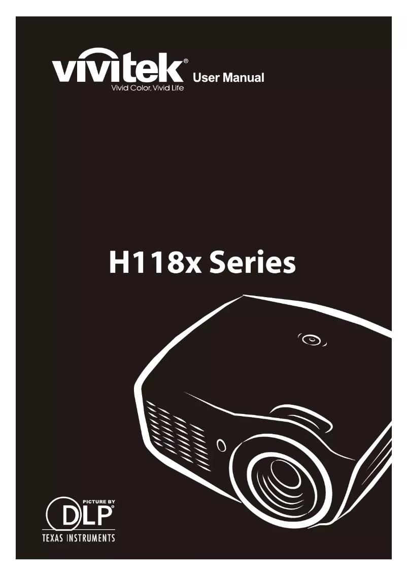 Page n°1 - Manuel utilisateur Vivitek H1180