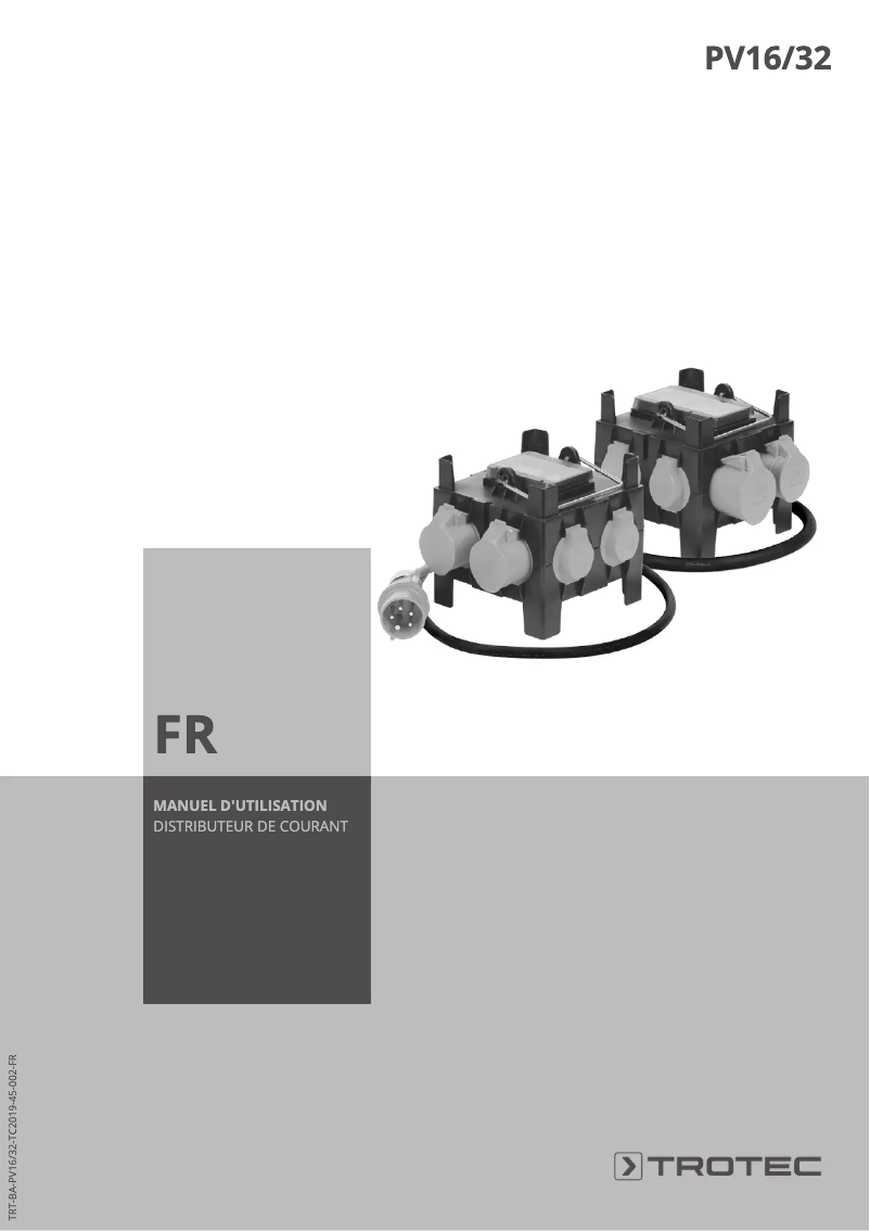 Page n°1 - Manuel utilisateur Trotec PV32