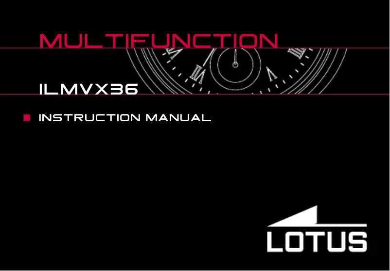 Page n°1 - Manuel utilisateur Lotus 15669