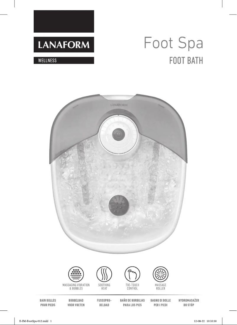 Página 1 del manual Manual de usuario Lanaform Foot Spa