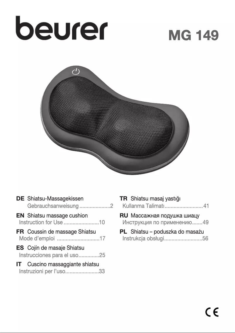 Image de la première page du manuel de l'appareil MG 149