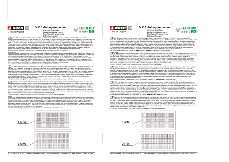 Page n°1 - Manuel utilisateur NOCH 14301