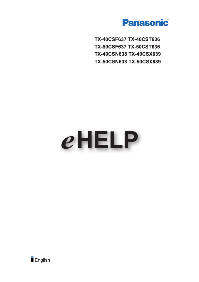 Página 1 del manual Manual de usuario Panasonic Viera TX-50CST636