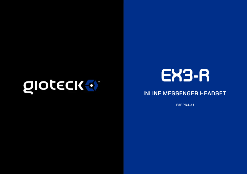 Page n°1 - Manuel utilisateur Gioteck EX3-R