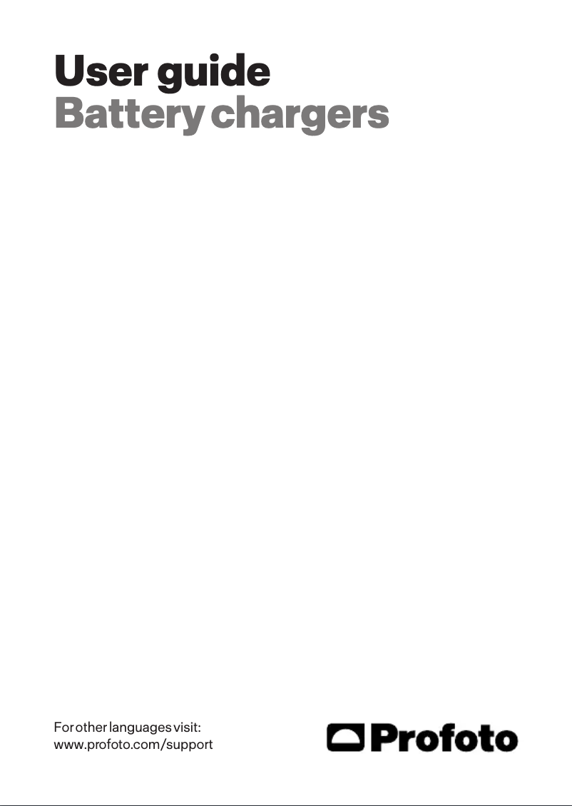 Page 1 de la notice Manuel utilisateur Profoto Battery Charger 2A