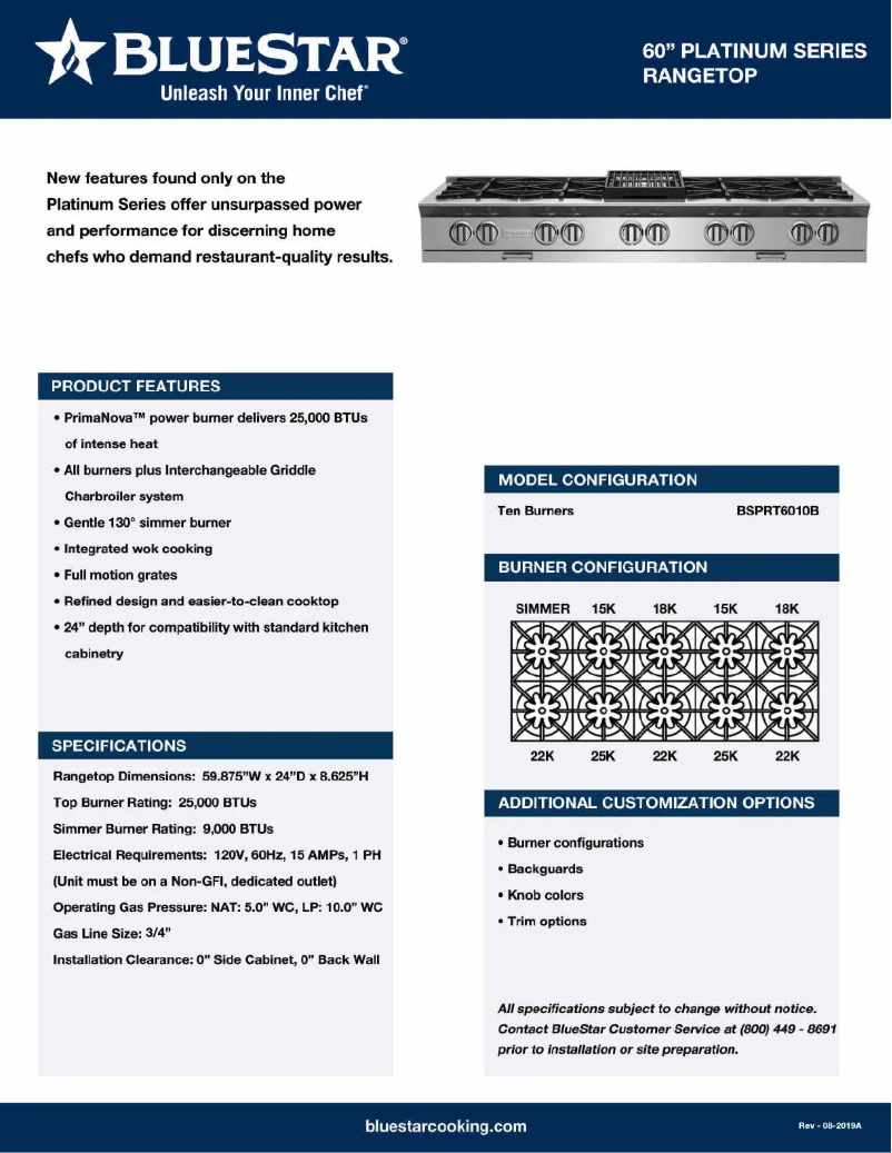 Imagen de la primera página del manual del dispositivo BSPRT6010B