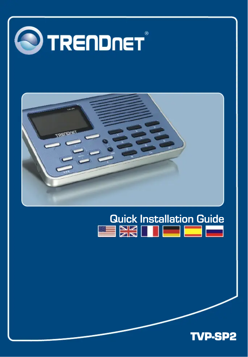 Imagen de la primera página del manual del dispositivo TVP-SP2