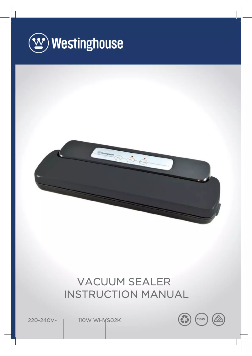 Image de la première page du manuel de l'appareil WHVS02K