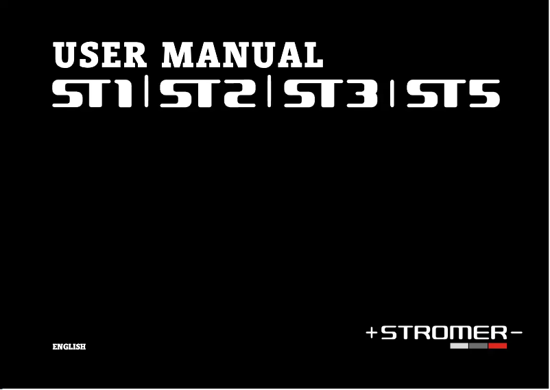 Page 1 de la notice Manuel utilisateur Stromer ST5