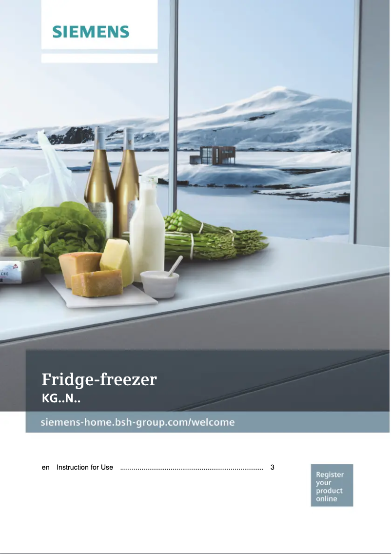 Page 1 de la notice Manuel utilisateur Siemens KG49NXIEPG