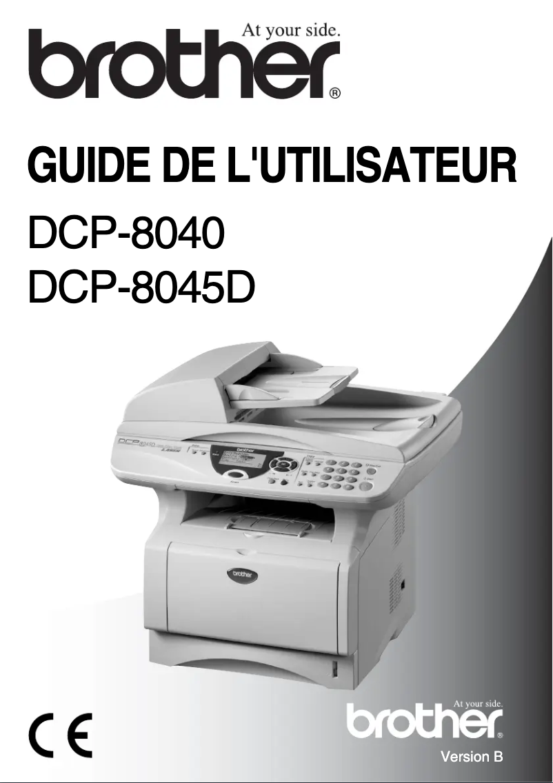 Image de la première page du manuel de l'appareil DCP-8040