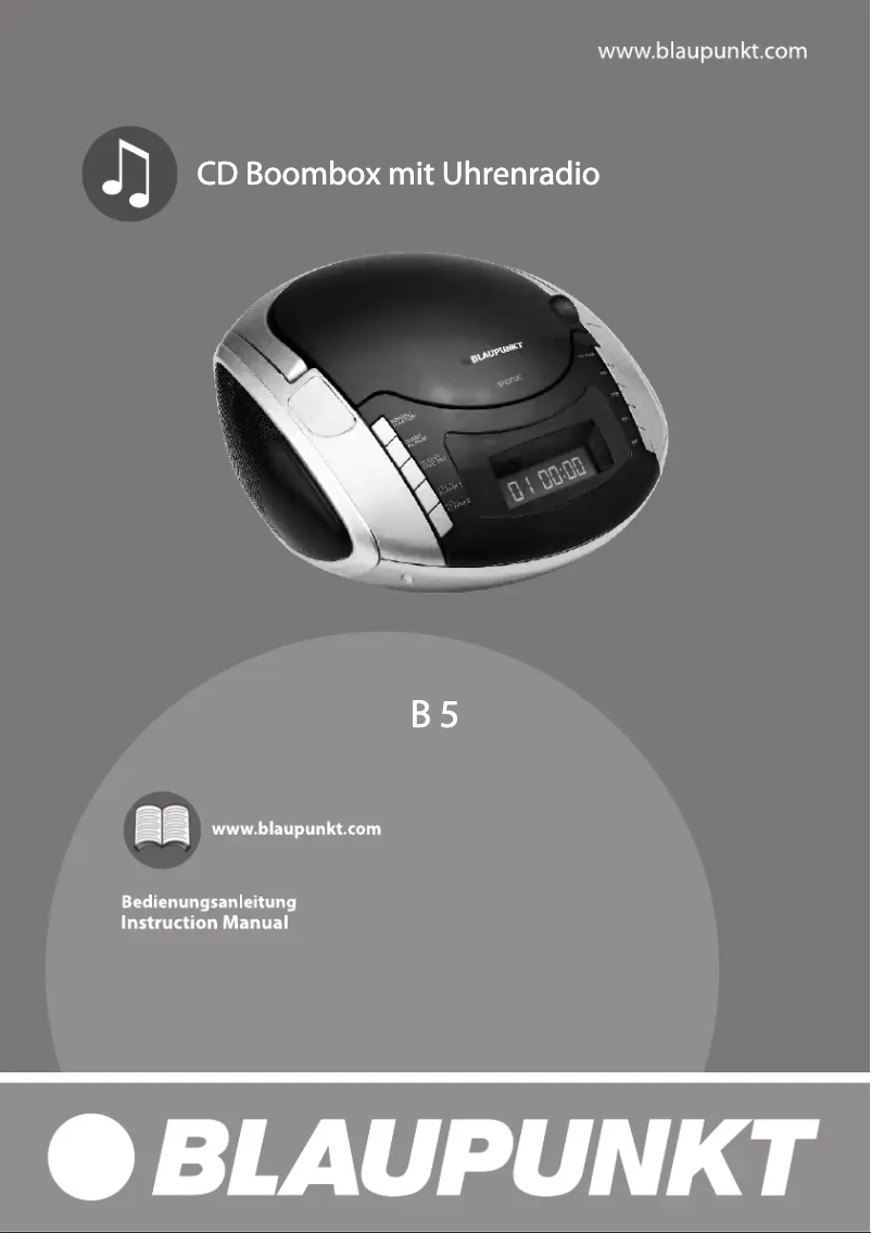 Page n°1 - Manuel utilisateur Blaupunkt B 5 RD