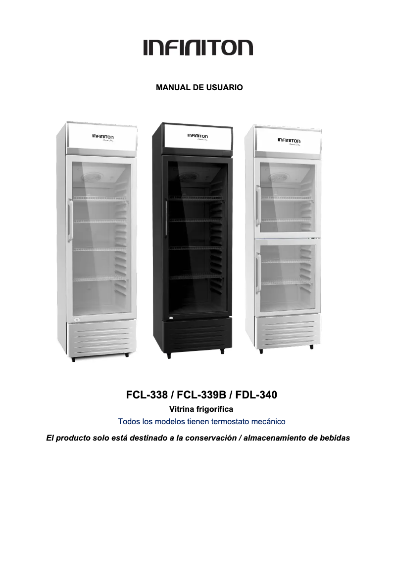 Page 1 de la notice Manuel utilisateur Infiniton FDL-340