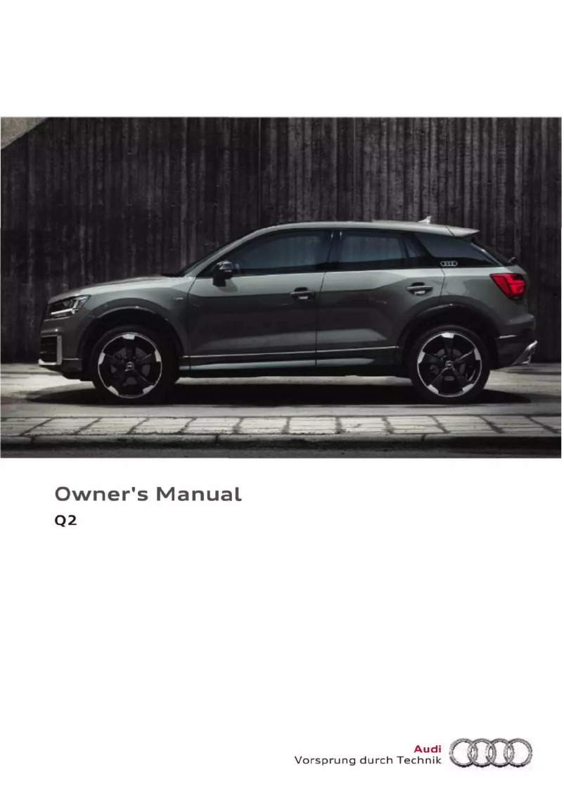 Page 1 de la notice Manuel utilisateur Audi Q2 (2016)