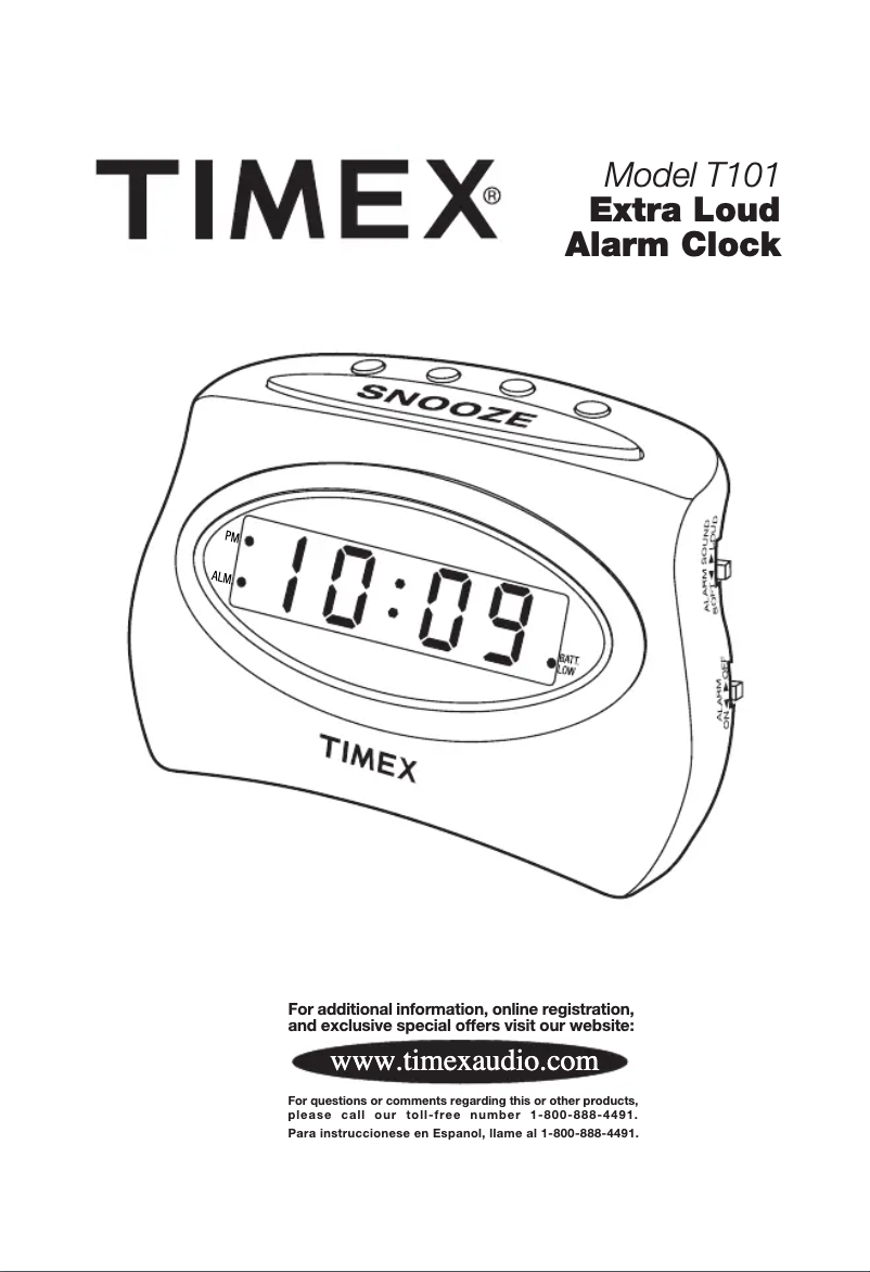 Page n°1 - Manuel utilisateur Timex T101