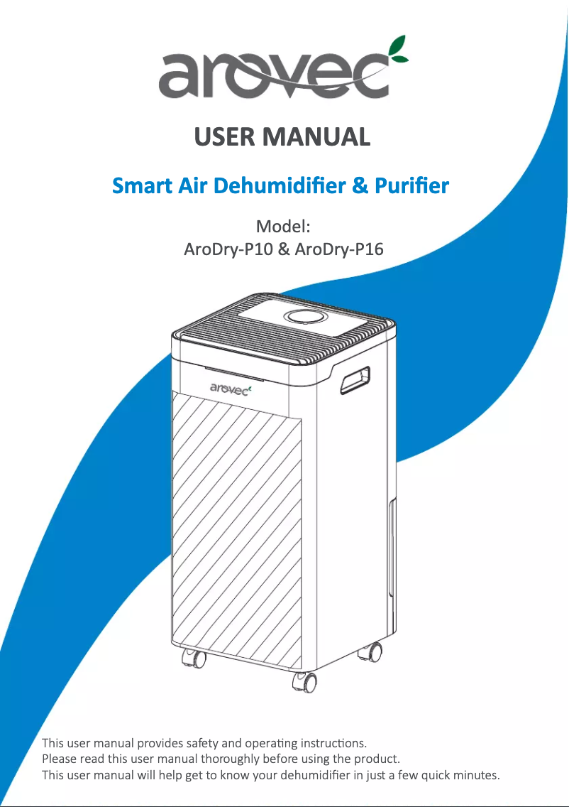 Page n°1 - Manuel utilisateur Arovec AroDry-P16