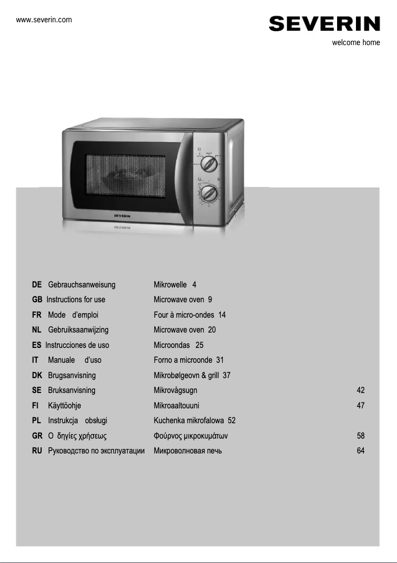 Image de la première page du manuel de l'appareil MW 9709