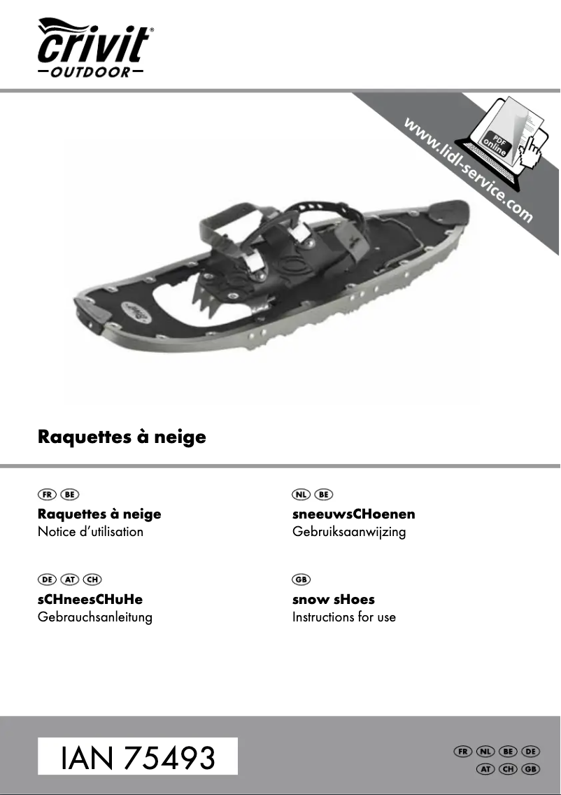 Page 1 de la notice Manuel utilisateur Crivit IAN 75493