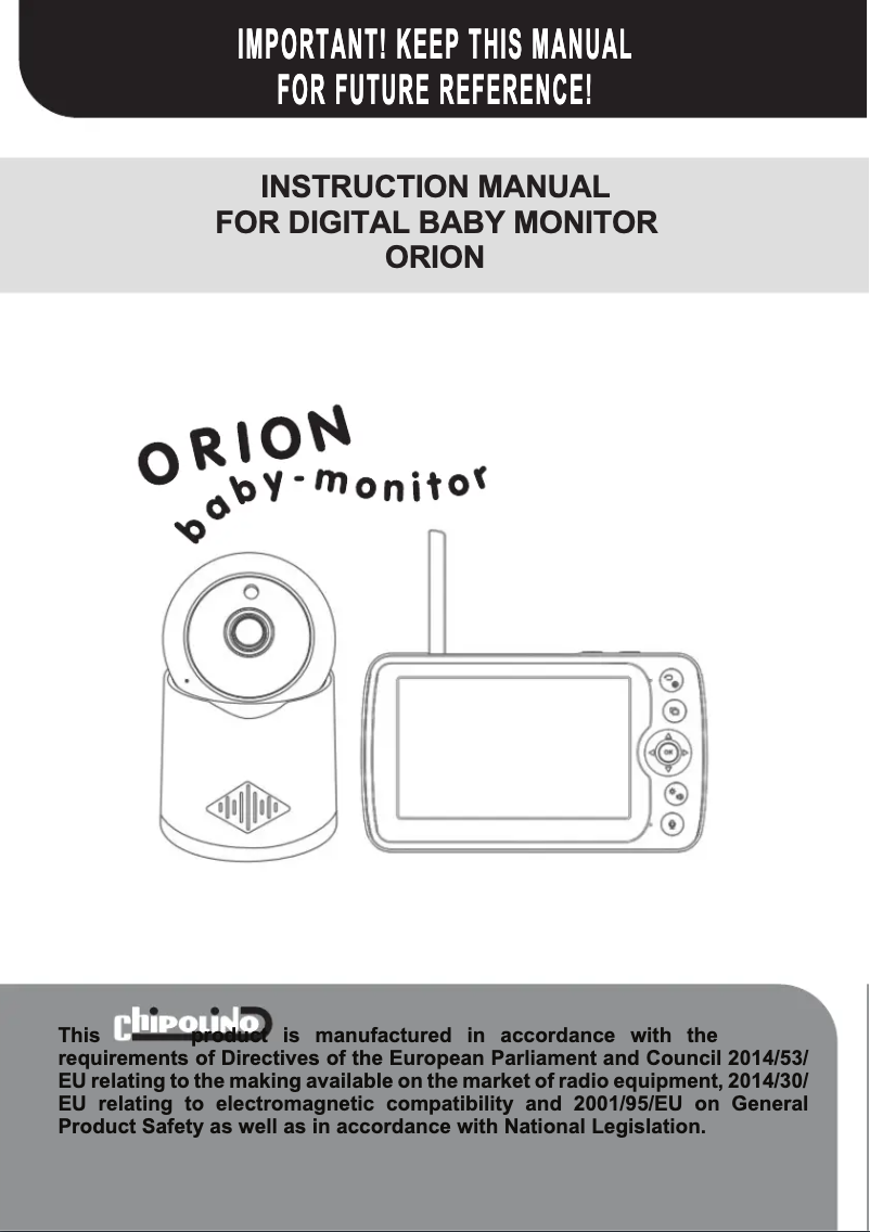 Page 1 de la notice Manuel utilisateur Chipolino Orion