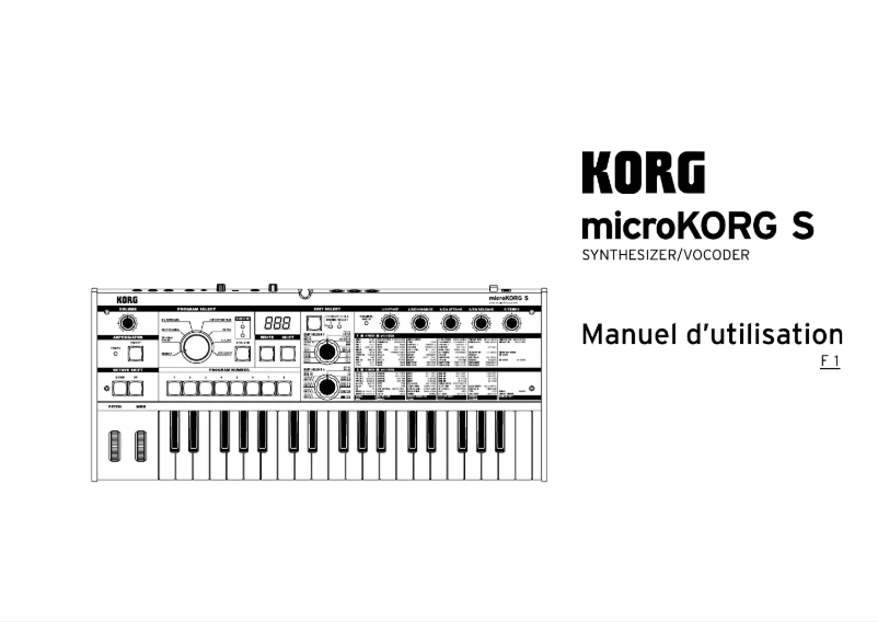 Page n°1 - Manuel utilisateur Korg MicroKORG S