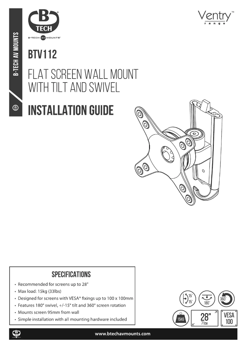 Image de la première page du manuel de l'appareil BTV112