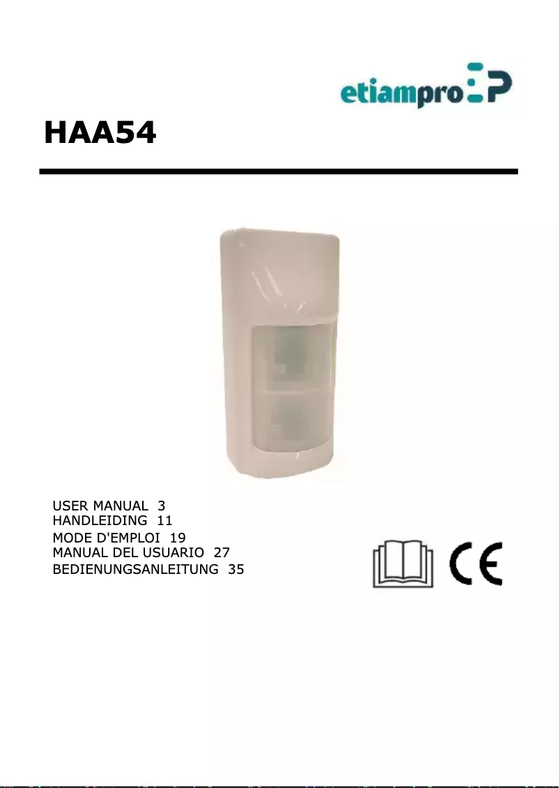 Image de la première page du manuel de l'appareil HAA54