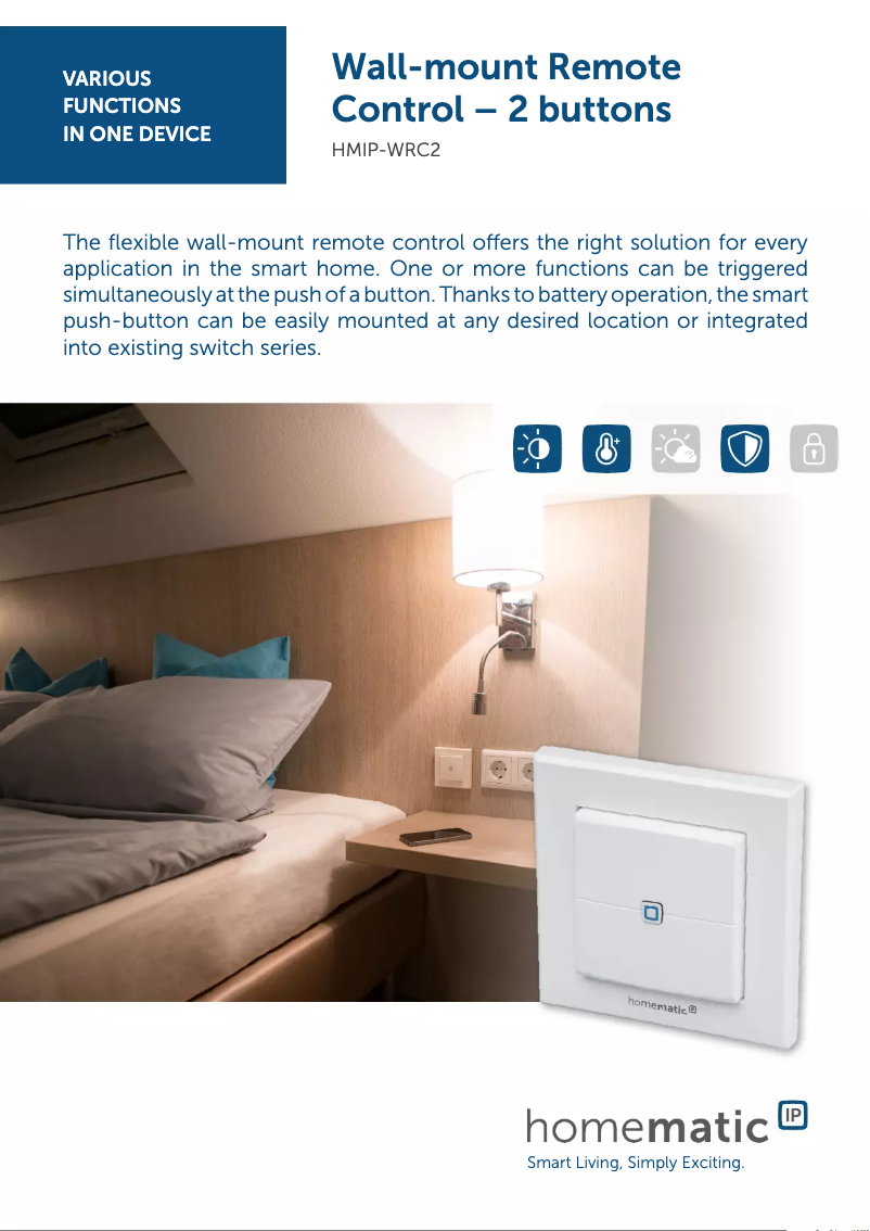 Page 1 de la notice Fiche technique Homematic IP HMIP-WRC2