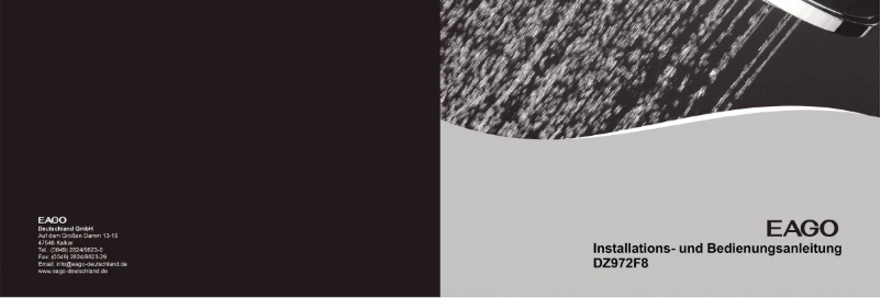 Page n°1 - Manuel utilisateur Eago DZ972F8
