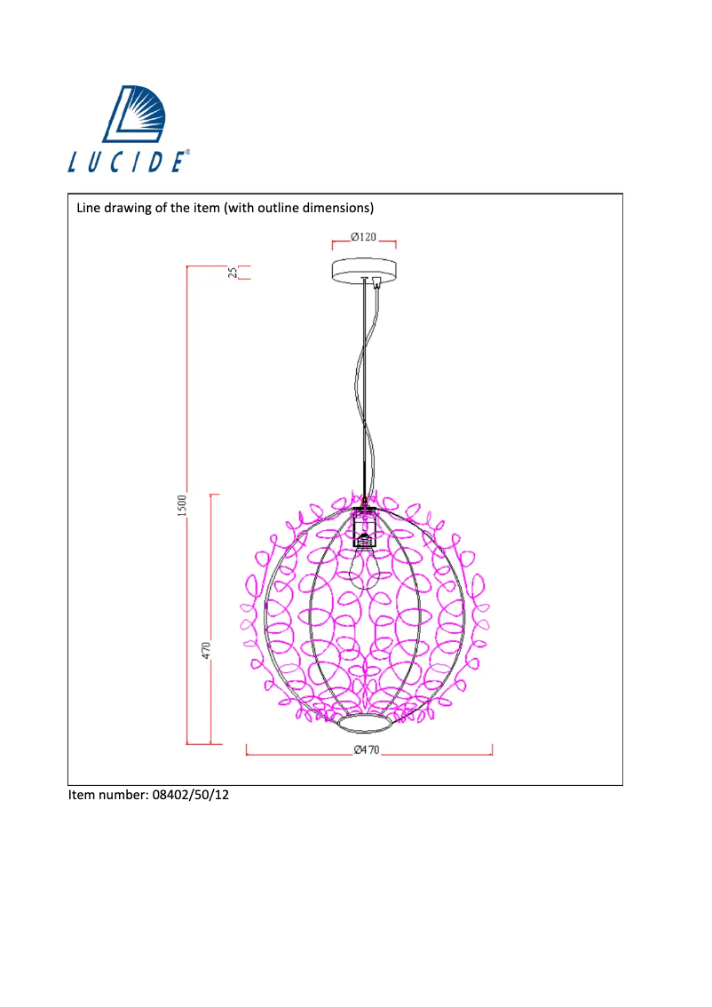 Page n°1 - Manuel utilisateur Lucide Noon 08402/50/12