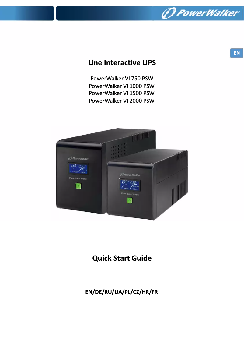 Page n°1 - Manuel utilisateur BlueWalker VI 750 PSW