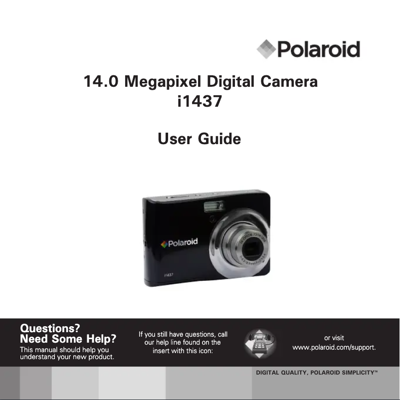 Page 1 de la notice Manuel utilisateur Polaroid i1437