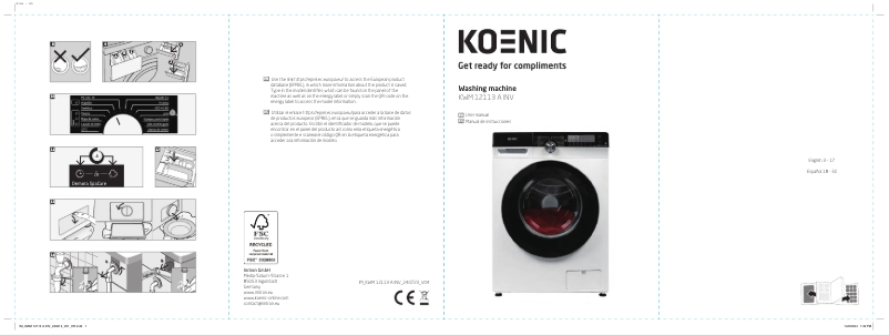 Page n°1 - Manuel utilisateur Koenic KWM 12113 A INV