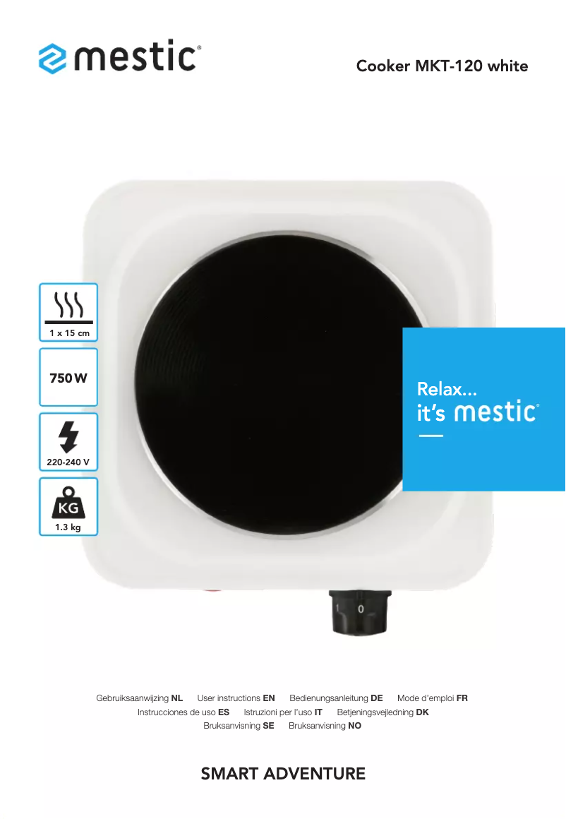 Page 1 de la notice Manuel utilisateur Mestic MKT-120