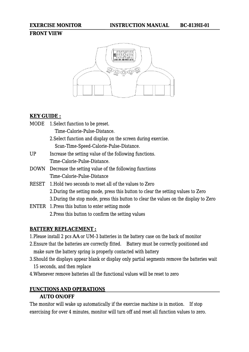 Image de la première page du manuel de l'appareil PEC-3000