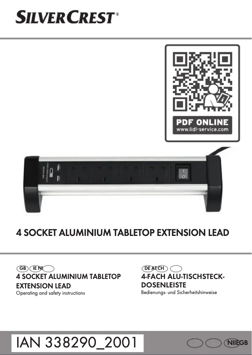 Page 1 de la notice Manuel utilisateur SilverCrest IAN 338290