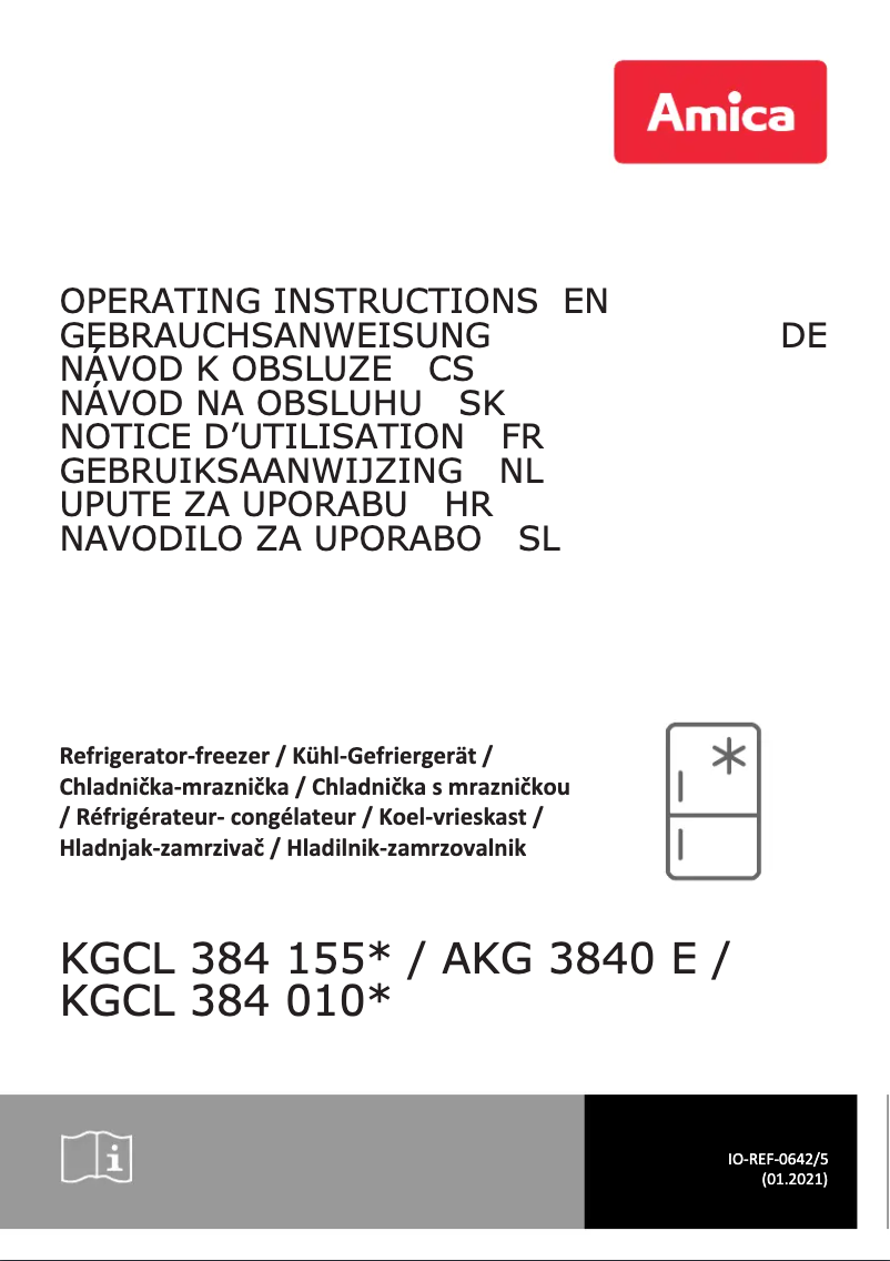 Page 1 de la notice Manuel utilisateur Amica KGCL 384 010 SW