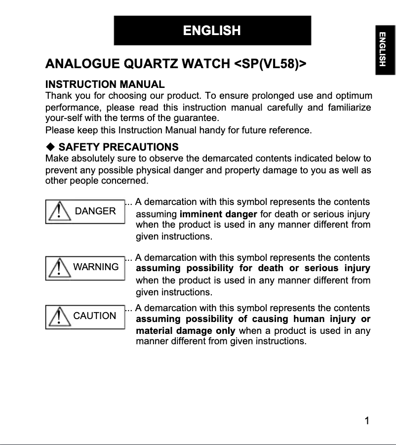 Image de la première page du manuel de l'appareil Contemporary RA-SP0002S