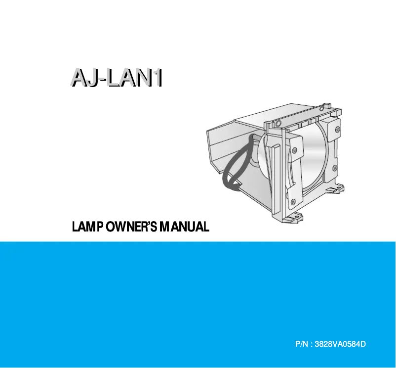 Page 1 de la notice Manuel utilisateur LG AJ-LAN1